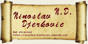 Ninoslav Đerković vizit kartica